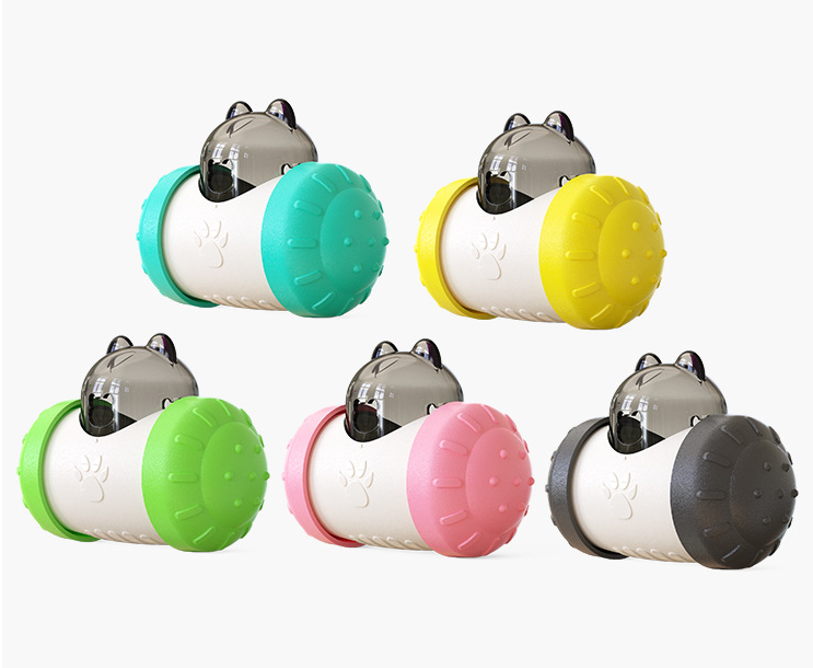 Funny Dog Treat Leaking Toy With Wheel Interactive