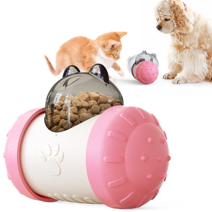 Funny Dog Treat Leaking Toy With Wheel Interactive